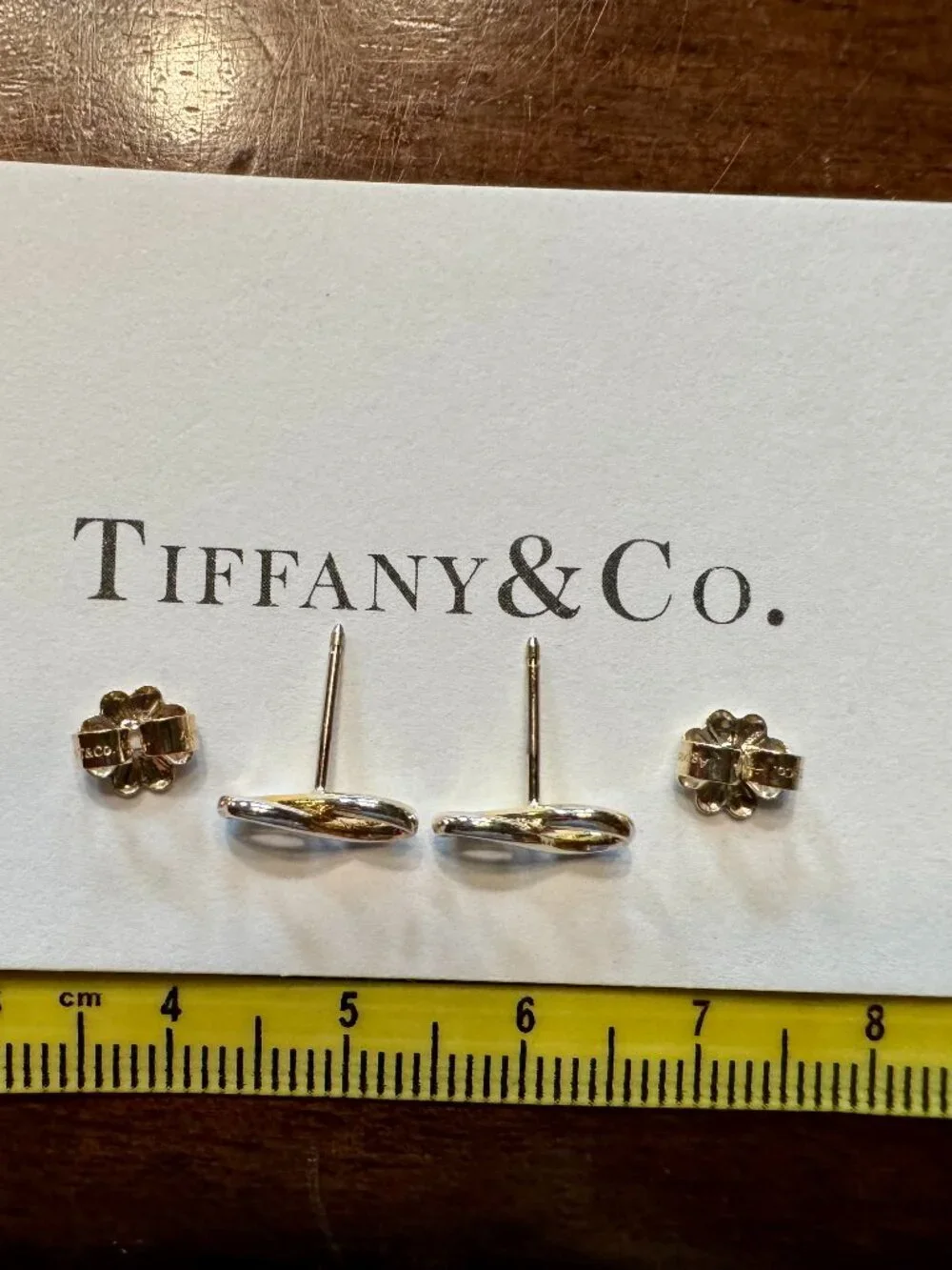 NWT Authentic Tiffany & Co. 925 Sterling Silver Infinity Earrings - Picture 3 of 6